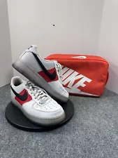 Nike Air Force 1 '07 LV8 EMB Icy Soles - University Red Size 10 With Nike Bag