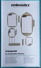 4 Hoops for Brother Innov-ís 2500D 1500D 2800D 4000D 4500D Embroidery Machine