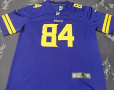 Randy Moss #84 Vikings Vapor Rush Purple Sewn Stitched Jersey.