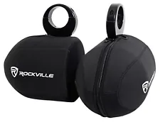 Pair Rockville RWBC Neoprene Covers For 6.5" Marine Wakeboard Tower Speakers