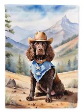 American Water Spaniel Western Cowboy Welcome Garden Flag DAC5835GF