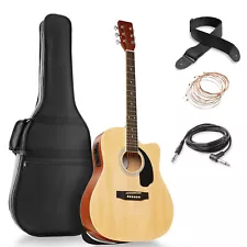 Dreadnought Cutaway Acoustic-Electric Full Size Guitar - Natural