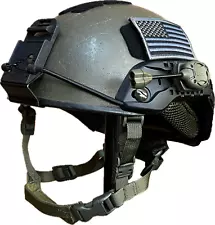 Large OD SPP High Cut DH-132A CVC SOHAH Ballistic Combat Helmet USGI 1400 FPS