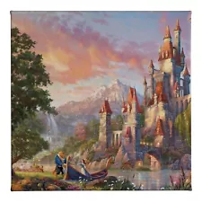 Thomas Kinkade Disney Beauty & The Beast II 14" x 14" Gallery Wrapped Canvas