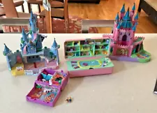 Vintage Polly Pocket Bluebird Toys Lot Houses Case Swimming Pool FOR PARTS ONLY