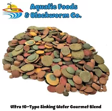 Ultra Sinking Wafer 10-Type Gourmet Blend. Shrimp, Snails, Plecos GB-161