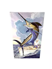 Guy Harvey Art Wall Decor Beach Marlin Fish Sailing Wall Canvas Print Paint