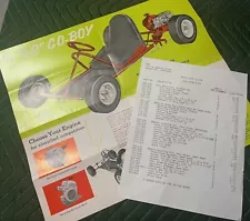 Fox Go Boy Karts sales brochure and 1964 Parts Price List Package