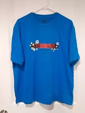 Billie Eilish x Uniqlo x Takashi Murakami Blue Graphic Logo Text Shirt Size L