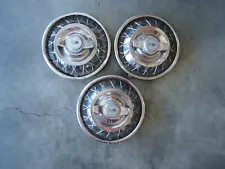 SET OF 3 1962 1963 CORVAIR 13" WIRE SPINNER WHEEL COVERS HUBCAPS