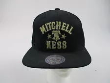 Mitchell Ness Hat Cap One Size Black Snapback Logo Adjustable