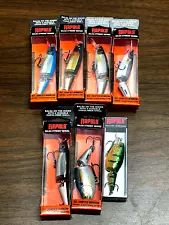 Lot of (7) Rapala Freshwater Fishing Lures *New