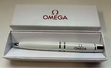 OMEGA Ballpoint Pen Matte White with Package Box Giveaway Not For Sale Novelty