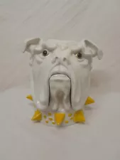 Vintage 50s Mancioli Italian Huge Bulldog Cookie Jar / Ice Bucket Extremely Rare