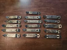 Church Key Bottle Opener Advertisement Lot Of 16 Drewrys Beer Coors Ballantine