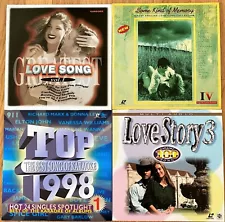 Lot of 4 Laserdiscs Karaoke English Love Songs.