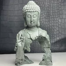 Natural Crystal Mineral Specimen Quartzite. Hand-carved Buddha. Statue.GIFT.KR