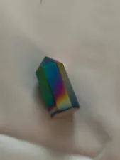 Medium Titanium Rainbow Aura Rose Quartz Crystal 2nd one for sale