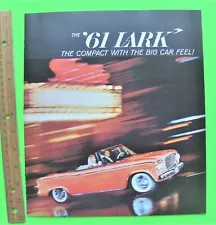 rare 1961 STUDEBAKER CANADA LARK & HAWK HUGE DLX BROCHURE 24-pgs CONV'TBLE Xlnt+