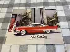 1957 DeSoto ORIGINAL Color Sales Brochure Poster Fireflite FireDome FireSweep