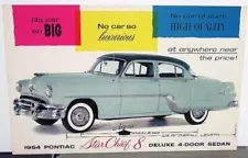 1954 Pontiac Star Chief 8 Deluxe 4-Door Sedan Promo Postcard