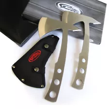 Rite Edge 2pc THROWING AXE SET Stainless Steel Tomahawk Survival Hatchets 9 1/2"