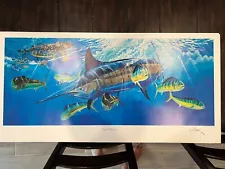 Depth Charge 38"x18.75" Guy Harvey signed limited edition print 434/500