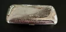 Vintage HANSAWARE Germany Silver Tone Eyeglasses Hard Case Felt Lined