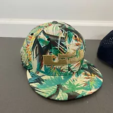 Nike Mens True Lebron James X10 Championship Snapback Hat Floral Print Gold