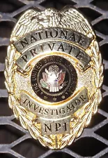 National Private Investigator, NPI, GOLD BADGE, THE UNITED STATES OF AMERICA, I3