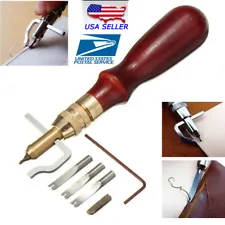 Leathercraft Stitching Groover Skiving Edger Beveler Leather Working Tools Kit