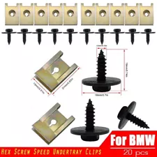 20x For Hex Head Bolt Screw U-Nut Clips Undertray Splash Guard Replace Sale