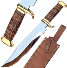 Custom Handmade D2 18" Hunting Crocodile Dundee High Polish Survival Bowie Knife