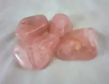 Lot of 4 Polished Healing Pink Rose Quartz Gemstone for Carving Jewely Nuggets