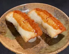 Food Sample Nigiri Sushi With Eel Sauce