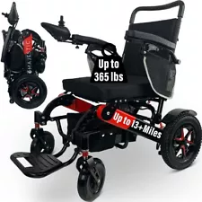 Electric Wheelchair for Adults, Folding All Terrain Lightweight Wheelchairs,...