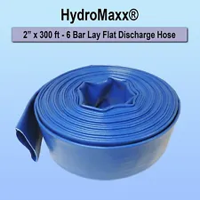 2" x 300' Agricultural Grade PVC LayFlat Hose for Water Discharge or Backwash