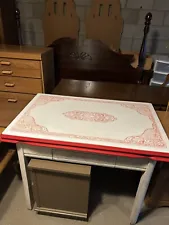Enamel Top Kitchen Table With Two Leaves