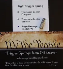 Ruger M77 Hawkeye Light Trigger Spring (HUNTER)