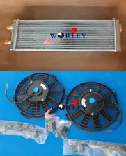 Air to Water Intercooler Aluminum Liquid Heat Exchanger universal & FANS