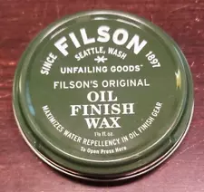 One Filson Oil Finish Wax 1 - 1/8 fl. oz. Brand NEW Made In USA