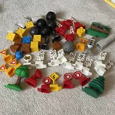 FISHER PRICE MATTEL Geo Trax Geotrax Train Boulders Cars Signs Accessories Lot