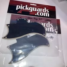 2 Left Handed 5 Ply Black/Cream Pickguards for Gibson SG 61 RI +Custom Shop VOS