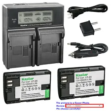 Kastar Battery Fast Charger for LP-E6N & Canon EOS Ra Mirrorless Digital Camera