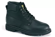 *SALE* Work Zone Black 6" Oil Full Grain Leather Boot- Steel Toe -S611