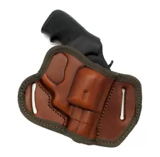 Right Hand Brown Leather Open Top Belt Holster for COLT KING COBRA .357 2"