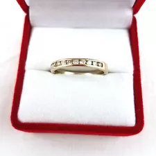 Sale 14K Diamond Anniversary Ring .33 tcw Yellow Gold Womens Size 7.25 Appraisal