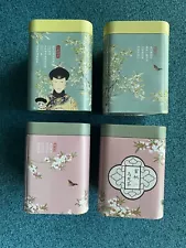 Tea Tins - Empty Box 4 Pack