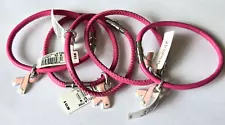 Brighton Bracelet Coachella Thin Leather Pink Ribbon Size M