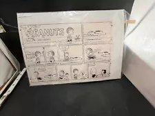 PEANUTS 7-13-1958 COMIC PRODUCTION ART PAGE CHARLES SCHULZ snoopy & Charley